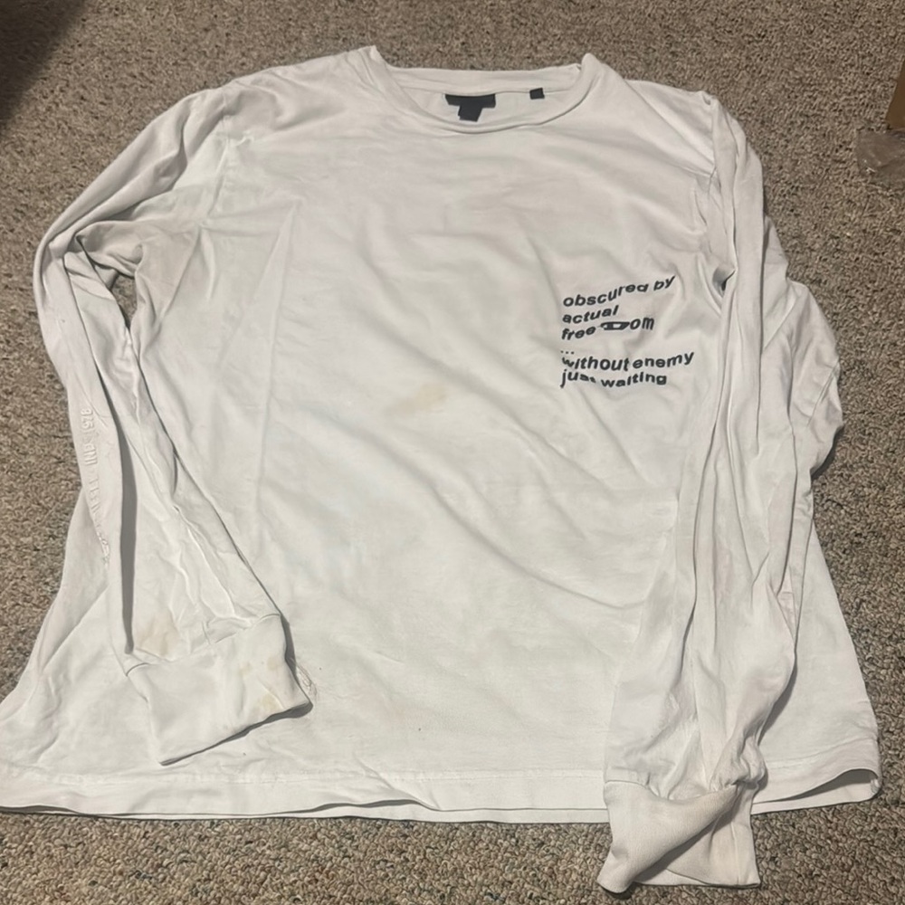 Men's White Long Sleeve Shirt